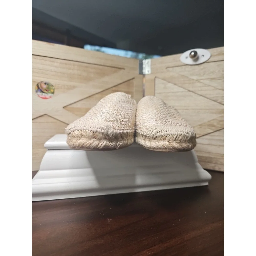 Sam Edelman Khloe Espadrilles‎ 8.5 Beige Chevron Shoes Chevron Beach Boho #596